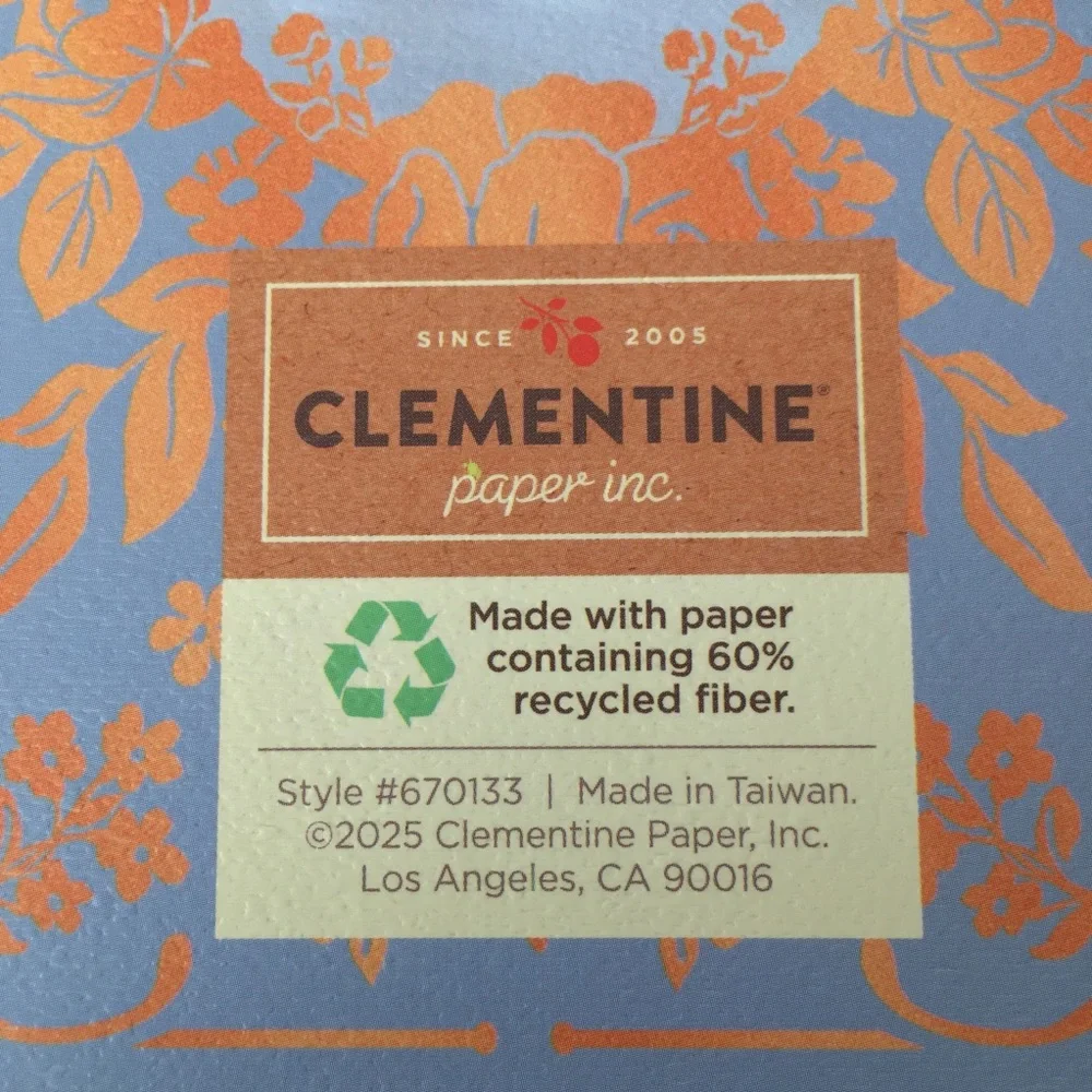 Clementine Spiral Notebook ~ Elegant Swan